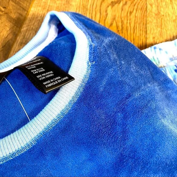 NOIRE JASMINE ROSE PLUSH VELOUR PAJAMA SET XL NWT - Picture 8 of 16